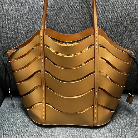 Francesco Biasia Cage Leather Tote - Picture 4 of 14